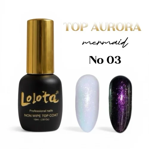 Top Coat Aurora Mermaid 15ml Lolota No03