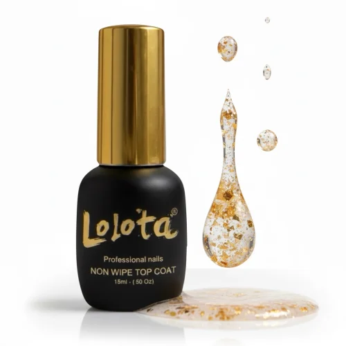 Top Coat Non Wipe Gold Foil 15ml Lolota