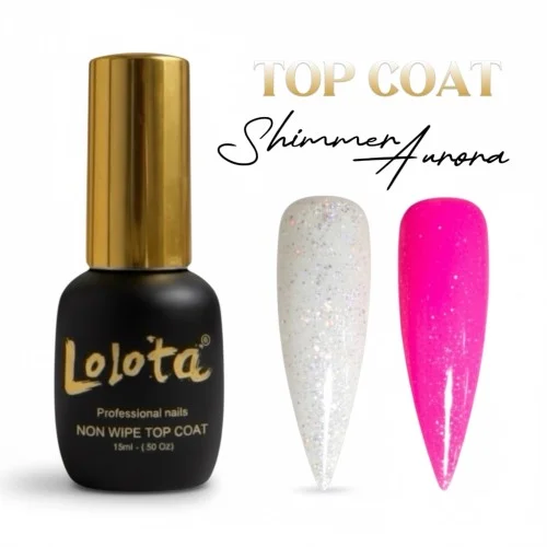 Top Coat Shimmer Aurora 15ml Lolota