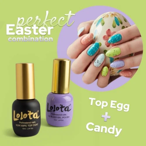 Top Coat Non Wipe Egg 15ml Lolota