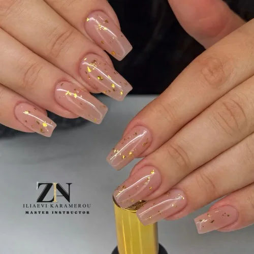 Top Coat Non Wipe Gold Foil 15ml Lolota