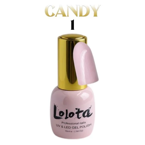 Candy Ημιμόνιμo Βερνίκι Lolota Ροζ απαλό 15ml No1