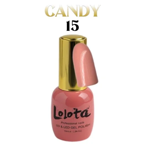 Candy Ημιμόνιμo Βερνίκι Lolota Σομόν 15ml No15