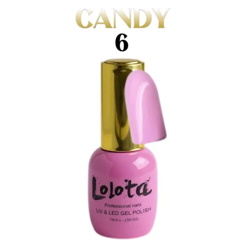 Candy Ημιμόνιμo Βερνίκι Lolota Ροζ έντονο 15ml No6