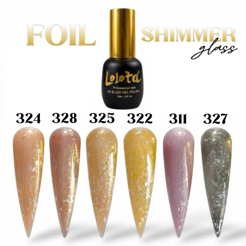 Ημιμόνιμα Βερνίκια Foil Shimmer Glass Lolota 15ml