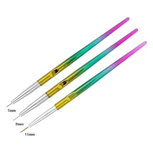 Πινέλα Nail Art Rainbow με εργονομική λαβή