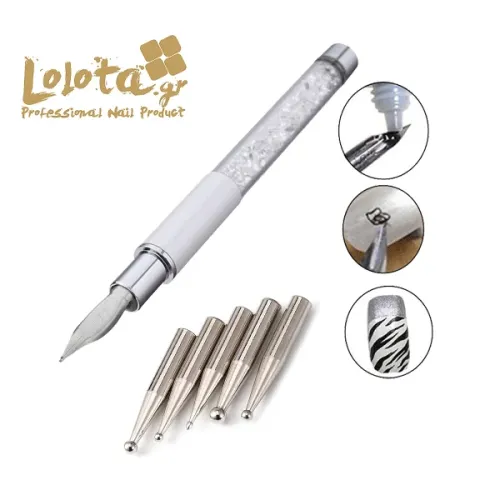 Πένα με ζιργκόν για Nail Art με 5 μύτες dotting