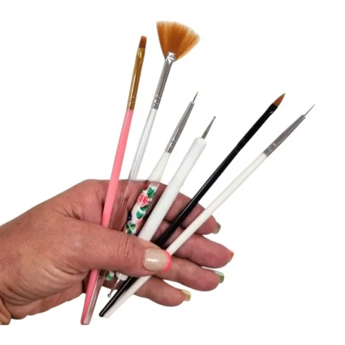 Σετ 6 Πινέλα Εργαλεία Nail Art