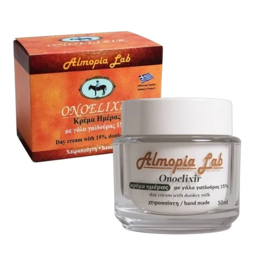 Κρέμα Ημέρας Onoelixir με 15% Γάλα Γαϊδούρας & Υαλουρονικό οξύ 50ml.