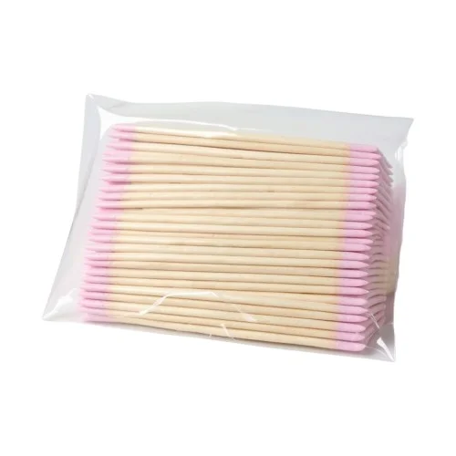 Ξυλάκια νυχιών Cotton Sticks διπλά ροζ 100 τμχ.