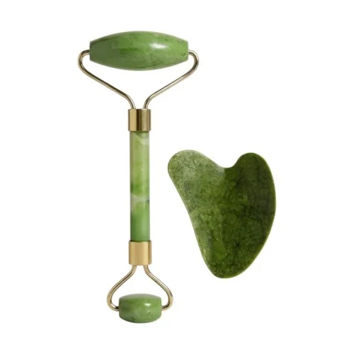 Jade Roller Massager for Face Roller Gua Sha Jade Stone Face Massager Beauty Thin Face Lift