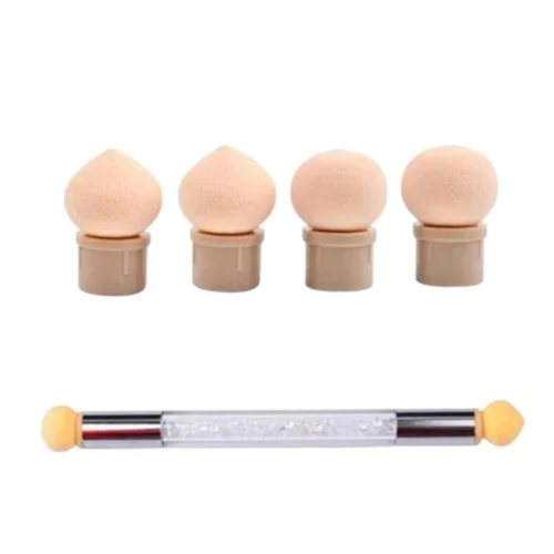 Ombre Nail Art Tool Σφουγγάρι για Νύχια με 4 ανταλλακτικά