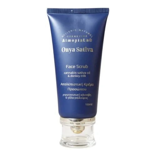 Face Scrub "Onya Sativa" με Φαρμακευτική Κάνναβη & Γάλα Γαϊδούρας.