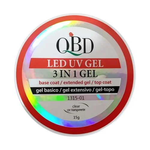 Gel Νυχιών 3 in 1 QBD Led Uv 15 gr 