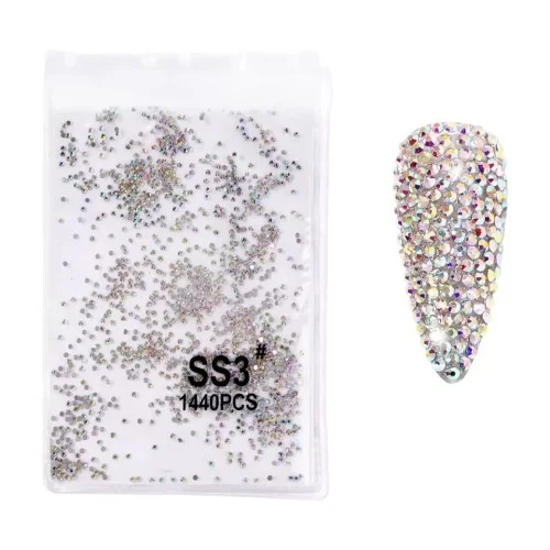 Στρας Νυχιών Global Nail Crystal Lized S3 1,4mm AB 1440 pcs  