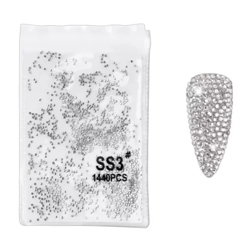 Στρας Νυχιών Global Nail Crystal Lized S3 1,4mm Clear 1440 pcs  