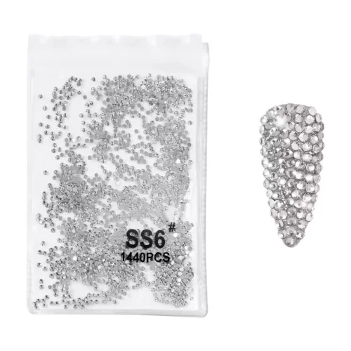 Στρας Νυχιών Global Nail Crystal Lized S6 2,00mm Clear 1440 pcs  