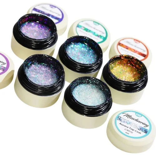 Top Coat Aurora Glitter 6ml No Wipe
