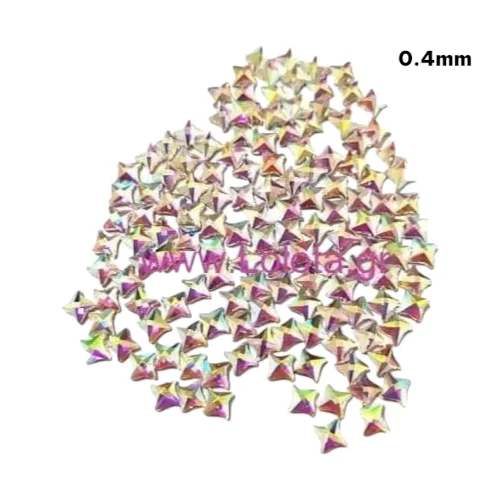 Stras Νυχιών τύπου Swarovski 0,4mm 3D / 140 τεμ. Αστεράκι
