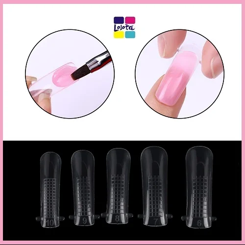 Καλούπια Tips Νυχιών Dual Forms size 1-10 Clear 100 τεμ. 