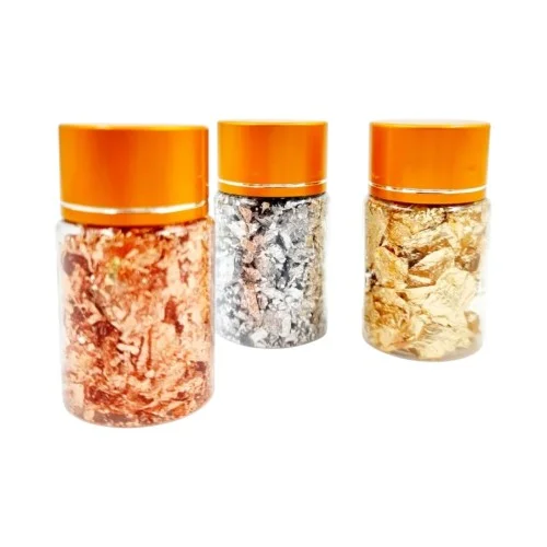 Φύλλα Χρυσό – Ασημί - Χαλκό Σε Νιφάδες 9gr set