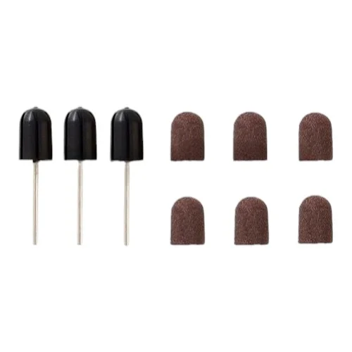 Φρέζα για Πεντικιούρ 10X15mm Σετ με Καπελάκια
