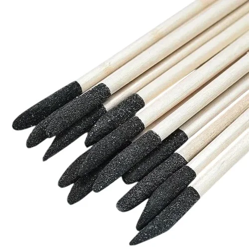 Ξυλάκια νυχιών Cotton Sticks διπλά μαύρα 10 τεμ