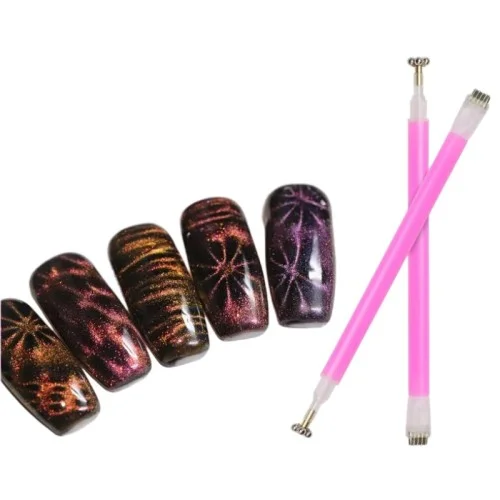 Μαγνήτης στυλό για βερνίκια cat eye 2 κεφαλών - nail magnet cat eye