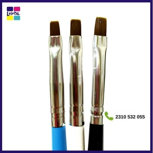 Πινέλα Νυχιών για Gel - Acrygel Σετ 3 τεμαχίων Μεγέθη 2-4-6