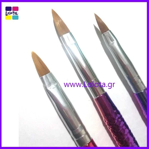 Πινέλα Νυχιών Acrylic Nails Mermaid Rainbow Σετ 3 τεμ.