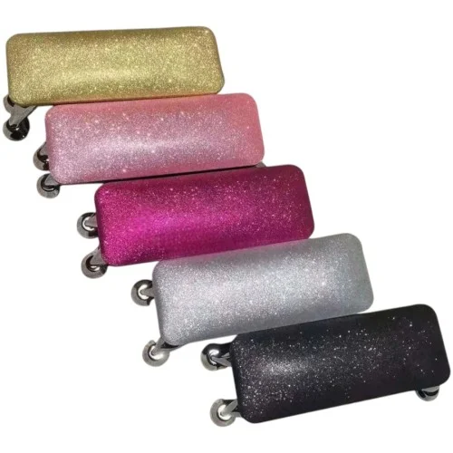 Σκαμπό Μανικιούρ 100% Δερμάτινο με Glitter