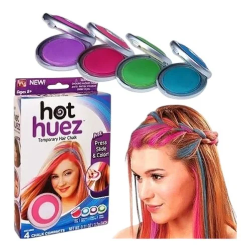 Κιμωλίες Μαλλιών Hot Huez Hair Chalk - Σετ 4 χρωμάτων