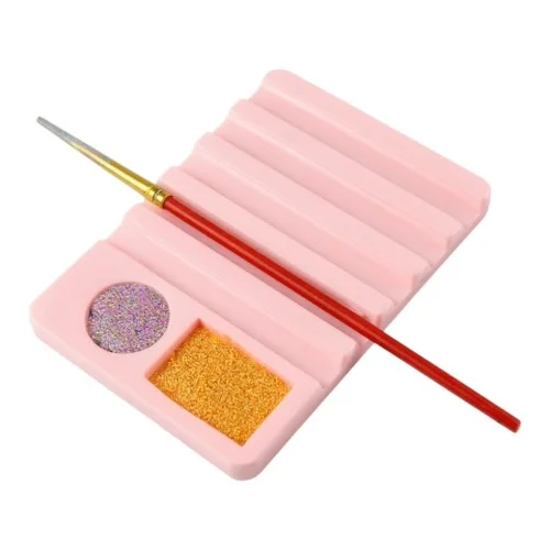 Βάση Πινέλων Nail Brush και Παλέτα χρωμάτων ή θήκη για στρας