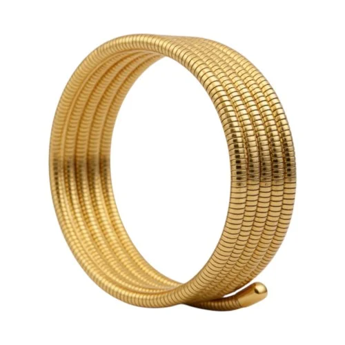 Βραχιόλι Σπιράλ 6 στροφών gold