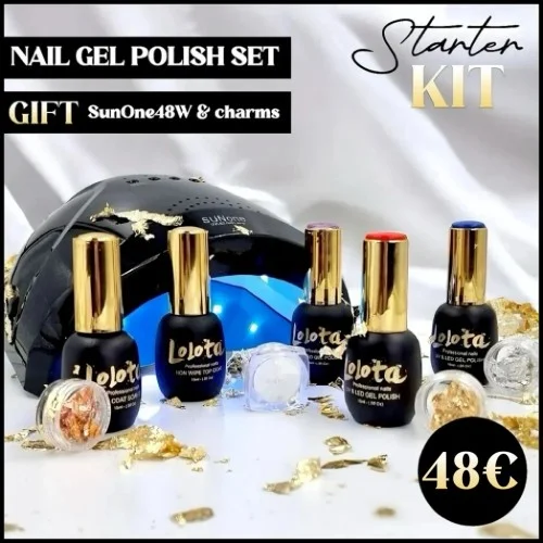 Midi Σετ Starter Ημιμόνιμου Μανικιούρ ΔΩΡΟ SunOne 48w και Διακοσμητικά Νυχιών