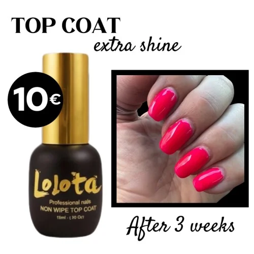 Top Coat Non Wipe Extra Shine 15ml Lolota