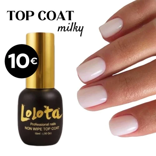 Top Coat Non Wipe MILKY 15ml Lolota
