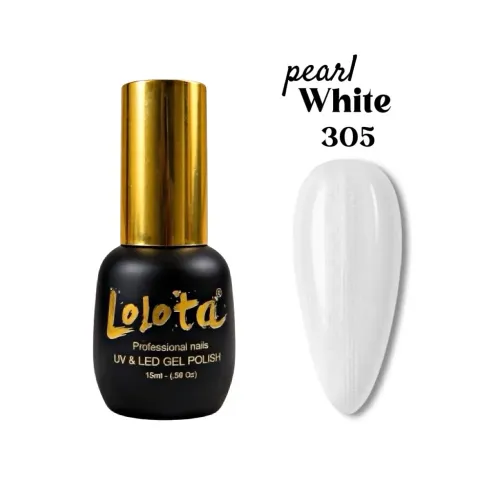 Ημιμόνιμο Βερνίκι Perla White Lolota 15ml No305