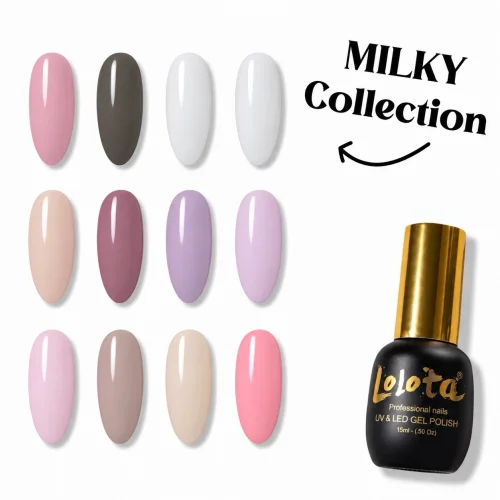 Ημιμόνιμα Επαγγελματικά Βερνίκια Lolota 15ml Milky Γαλλικού