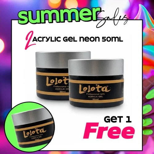 Summer Offers AcrylicGel Neon Lolota 50ml 2 + 1 ΔΩΡΟ 