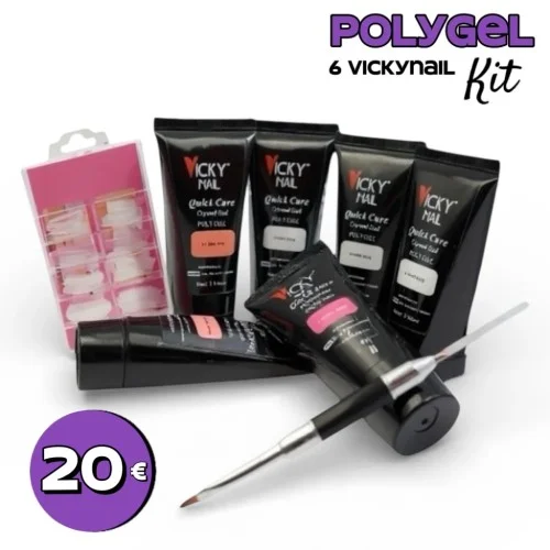 PolyGel  Vicky Nail με 100 Dualforms και Διπλό Πινέλο Acrygel ( Στα 6 τεμ. Δώρο dual & διπλό πινέλο )