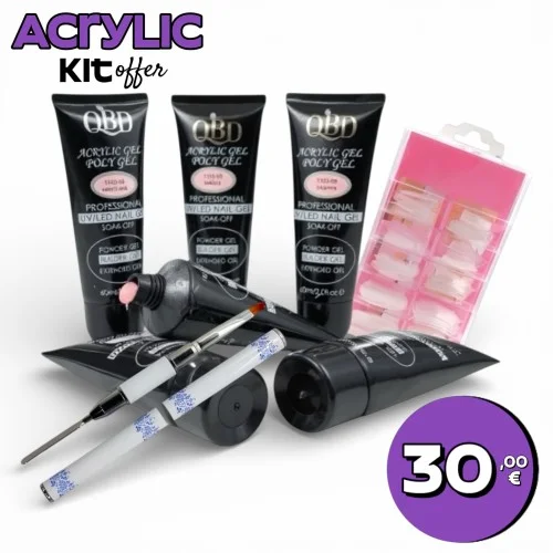 GEL Χτισίματος QBD Acrylic Gel UV/LED NAIL GEL 60ml SET 6 τεμάχια