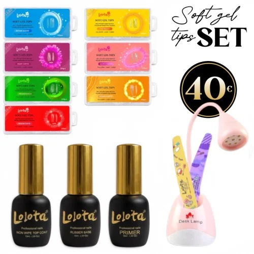 Πακέτο Εφαρμογής Gelly Soft Gel tips Lolota 