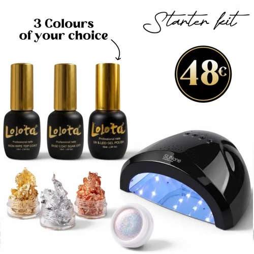 Midi Σετ Starter Ημιμόνιμου Μανικιούρ ΔΩΡΟ SunOne 48w και Διακοσμητικά Νυχιών