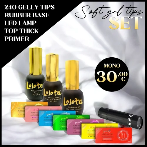 Πακέτο Εφαρμογής Gelly Soft Gel tips Lolota 