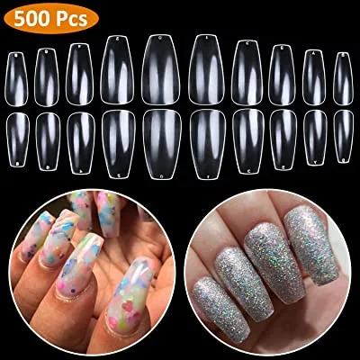 Tips Νυχιών Gelly Μπαλαρίνα clear 500τεμ.