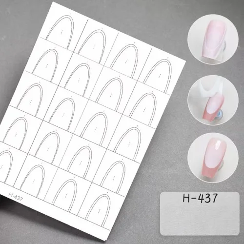 Αυτοκόλλητα Στένσιλ Νυχιών French Manicure Large