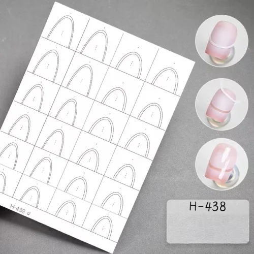 Αυτοκόλλητα Στένσιλ Νυχιών French Manicure Short