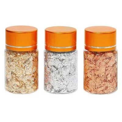 Φύλλα Χρυσό – Ασημί - Χαλκό Σε Νιφάδες 9gr set