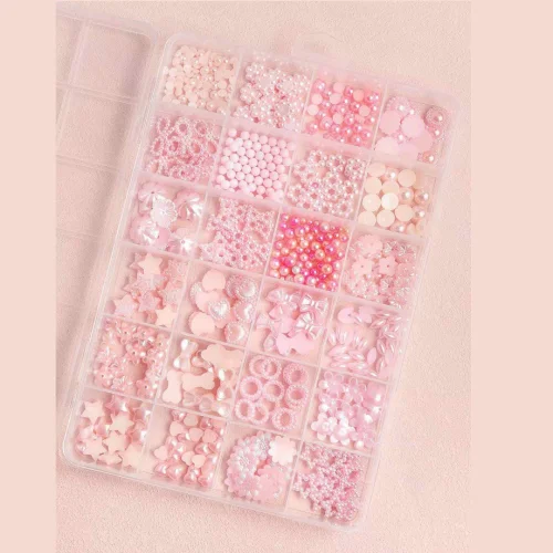 Charms Νυχιών 3D σε Κασετίνα 24 θέσεων